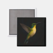 Schwarzer 4 Luxe Magnet mit fliegendem Vogel (Vorderseite/Rückseite)