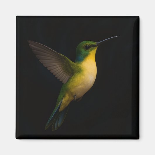 Schwarzer 4 Luxe Magnet mit fliegendem Vogel (Vorne)