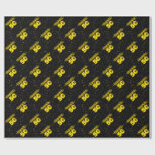 Schwarzer 50. Geburtstag Geschenkpapier (Flach)