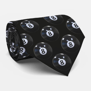 Schwarzer 8 Ball Billard Pool Spieler Cool Krawatte