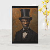 Schwarzer Abraham Lincoln Juneteenth Männer Afro K Karte (Gelbe Blume)