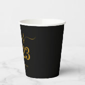 Schwarzer Abschluss 2023 Pappbecher (Links)