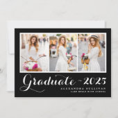 Schwarzer Abschluss 2025 Einladung (Vorderseite)