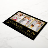 Schwarzer Abschluss 2025 Folieneinladung (Gedreht)