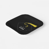 Schwarzer Abschluss 2025 Party Pappteller (Gewinkelt)