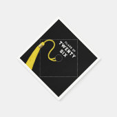 Schwarzer Abschluss 2025 Party Serviette (Ecke)