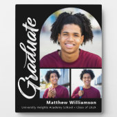 Schwarzer Abschluss 3 Foto Fettformatierung Weißes Fotoplatte (Vorderseite)