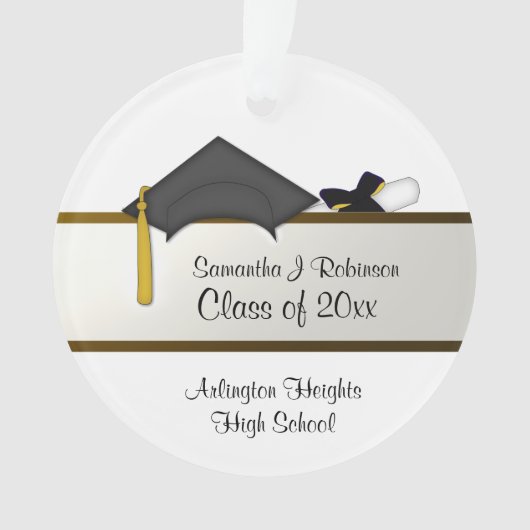 Schwarzer Abschluss Akrylverzierung Ornament (Vorderseite)