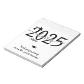 Schwarzer Abschluss Candy Bar Wraps Gastgeschenk Notizblock (Rotiert)