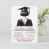 Schwarzer Abschluss Einladung (Stehend Vorderseite)