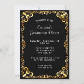 Schwarzer Abschluss Einladung (Vorderseite)