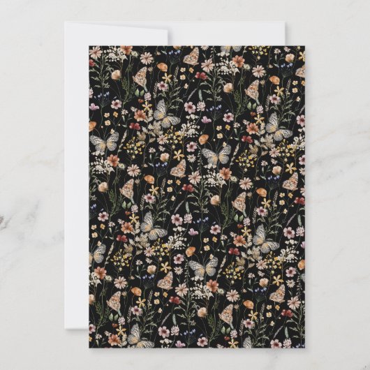 Schwarzer Abschluss Einladung (Rückseite)