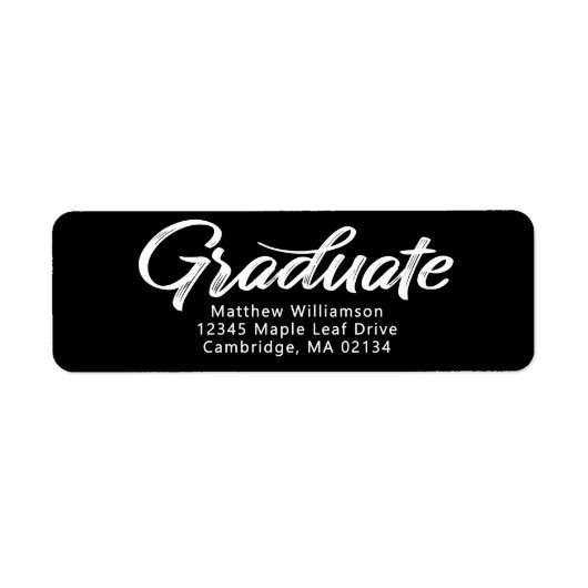 Schwarzer Abschluss Fett-Script Einfache moderne A (Vorne)