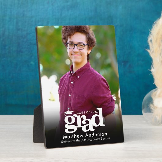 Schwarzer Abschluss Foto Weiße Typografie Minimali Fotoplatte