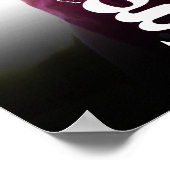 Schwarzer Abschluss Foto Weiße Typografie Minimali Poster (Ecke)