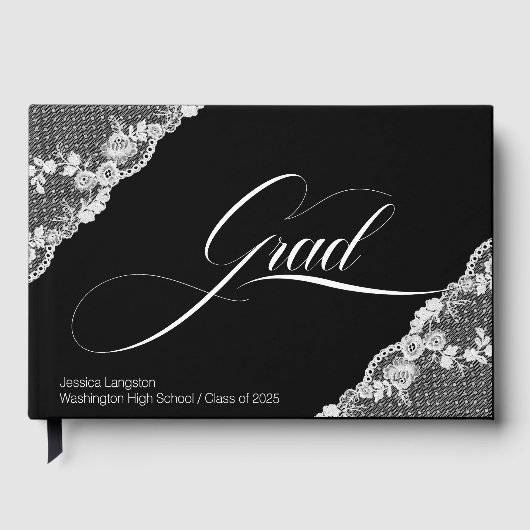 Schwarzer Abschluss Gästebuch (Vorderseite)