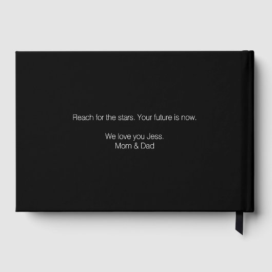 Schwarzer Abschluss Gästebuch (Rückseite)