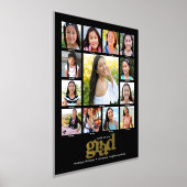 Schwarzer Abschluss K-12 FotoCollage Bold Real Gol Foliendrucke (Ablage )