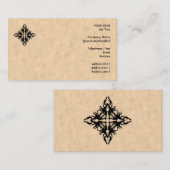 Schwarzer abstrakter Entwurf auf Visitenkarte (Vorne/Hinten)