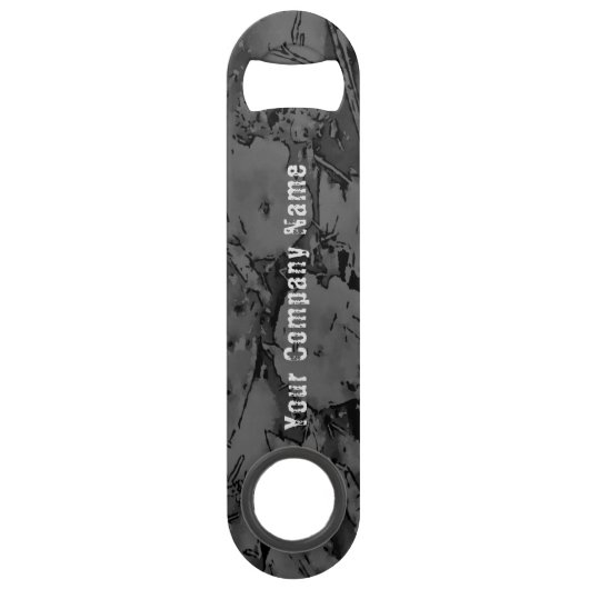 Schwarzer Abstrakter Flaschenöffner (Vorderseite)