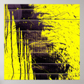 Schwarzer abstrakter Spritzer malen Tropfen auf ei Poster (Vorne)