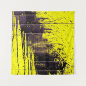 Schwarzer abstrakter Spritzer malen Tropfen auf ei Wandteppich (Vorderseite)