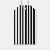 Schwarzer Abstrakter Streifen Weihnachtsbaum Geschenkanhänger (Rückseite)