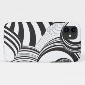 Schwarzer abstrakter Telefon-Kasten Case-Mate iPhone Hülle (Rückseite (Horizontal))