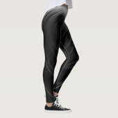 Schwarzer abstrakter Tunnel - Leggings (Rechts)