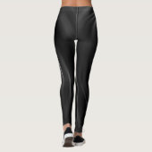 Schwarzer abstrakter Tunnel - Leggings (Rückseite)