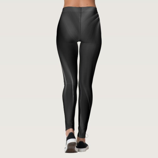 Schwarzer abstrakter Tunnel - Leggings (Rückseite)