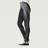 Schwarzer abstrakter Tunnel - Leggings (Links)