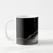 Schwarzer Achat-Goldglitter Kaffeetasse (Links)