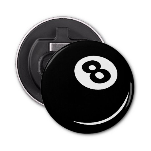 Schwarzer Acht-Ball-Flaschenöffner Kühlschrankmagn Flaschenöffner (Vorderseite)