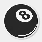 Schwarzer Acht-Ball-Kühlschrankmagnet für Poolspie Magnet (Vorne)