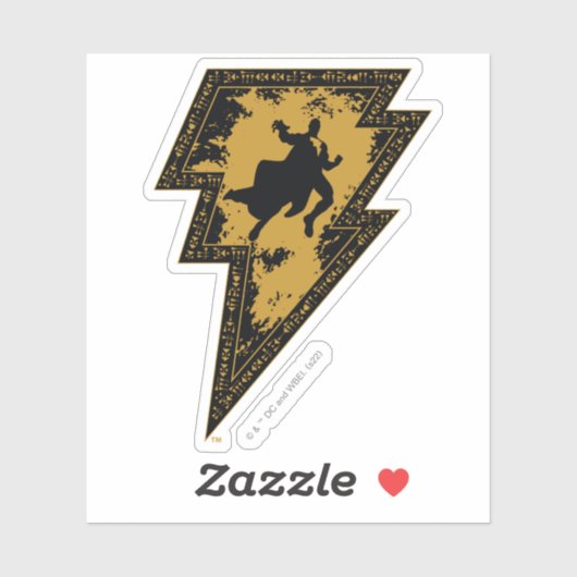 Schwarzer Adam-Distressed-Blitzschlag-Grafik Aufkleber (Blatt)