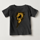 Schwarzer Adam-Distressed-Blitzschlag-Grafik Baby T-shirt (Vorderseite)