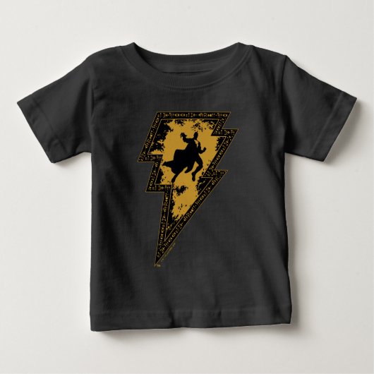 Schwarzer Adam-Distressed-Blitzschlag-Grafik Baby T-shirt (Vorderseite)