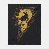 Schwarzer Adam-Distressed-Blitzschlag-Grafik Fleecedecke (Vorderseite)