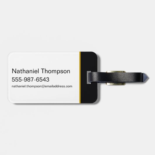 Schwarzer Adam-Distressed-Blitzschlag-Grafik Gepäckanhänger (Rückseite horizontal)