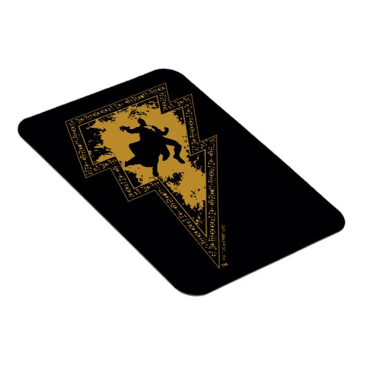 Schwarzer Adam-Distressed-Blitzschlag-Grafik Magnet (Rechte Seite)