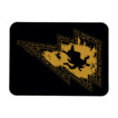 Schwarzer Adam-Distressed-Blitzschlag-Grafik Magnet (Horizontal)