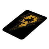 Schwarzer Adam-Distressed-Blitzschlag-Grafik Magnet (Linke Seite)