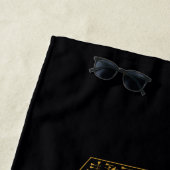 Schwarzer Adam-Distressed-Blitzschlag-Grafik Strandtuch (Beispiel)