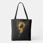 Schwarzer Adam-Distressed-Blitzschlag-Grafik Tasche (Rückseite)