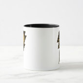 Schwarzer Adam-Distressed-Blitzschlag-Grafik Tasse (Zentrum)