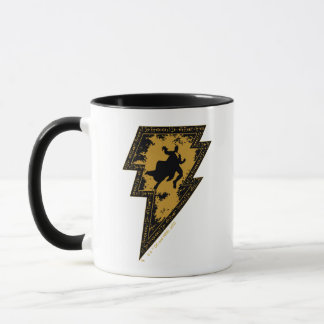 Schwarzer Adam-Distressed-Blitzschlag-Grafik Tasse