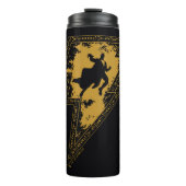 Schwarzer Adam-Distressed-Blitzschlag-Grafik Thermosbecher (Vorderseite)