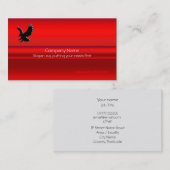 Schwarzer Adler auf rot-metallischem Aussehen Visitenkarte (Vorne/Hinten)