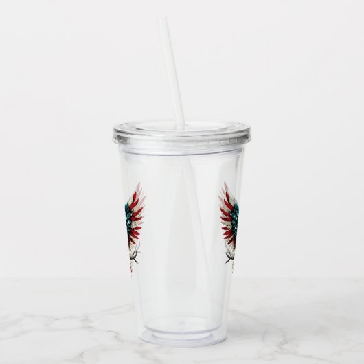 Schwarzer Adler aus Rustikal Acryltrinkbecher (Links)